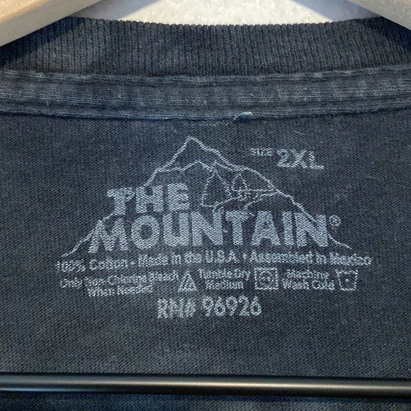 The Mountain Full Face Black Lab Tie Dye Gray Tee USA Made 2011 Dog XXL - Picture 5 of 6